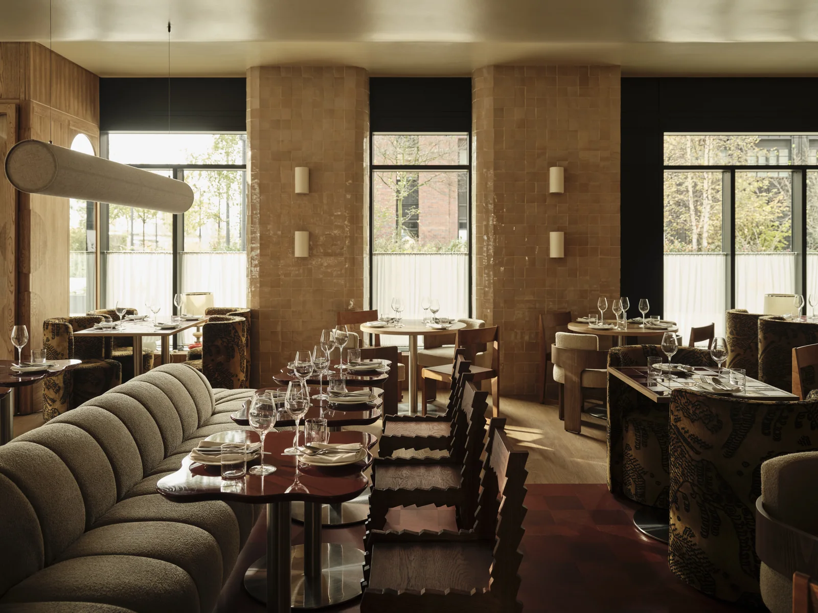 The dining room at Beam Canary Wharf